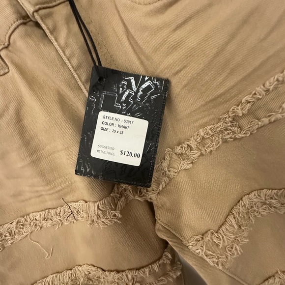 Men's Tan Bootcut Jeans - Picture 5 of 7